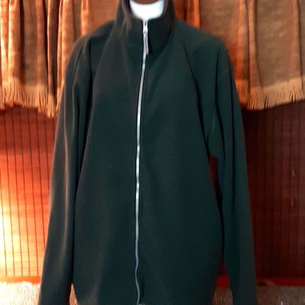 Mens FREE TECH GREEN‎ XL  Fleece ZipUp Jacket